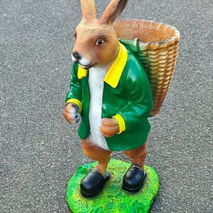 Grosser Osterhase mit Rückenkorb, 75 cm hoch