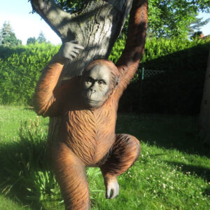 Deko Affe lebensgrosser Orang Utan, 2,4 Meter hoch