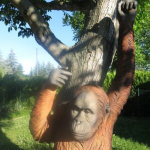 Lebensgrosse Orang Utan Affenfigur, 240 cm hoch 4