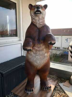 Braunbär Figur aufrecht stehend, 180 cm hoch