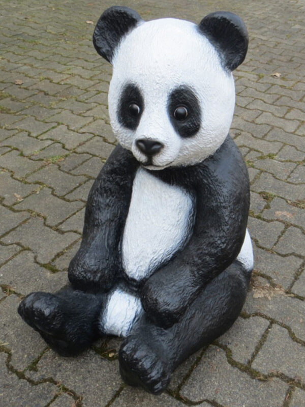 Pandabär Figur sitzend, 70 cm hoch