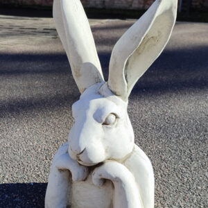 Hasenbüste aus Beton-Steinguss für den Garten, 50 cm hoch