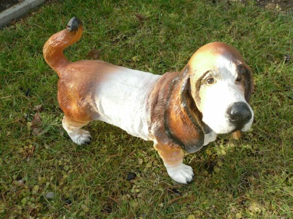 Basset Dekohund für den Garten, 65 cm lang 3