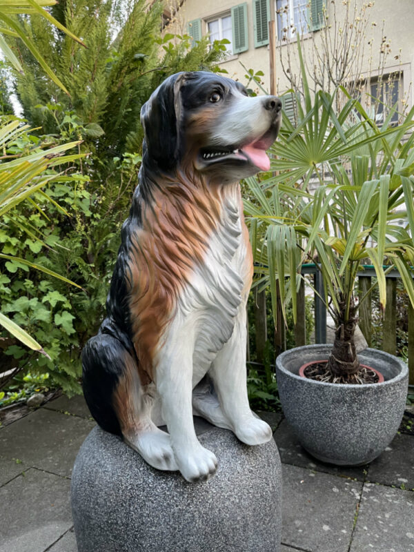 Berner Sennenhund Dekofigur, sitzend, 80 cm hoch 2