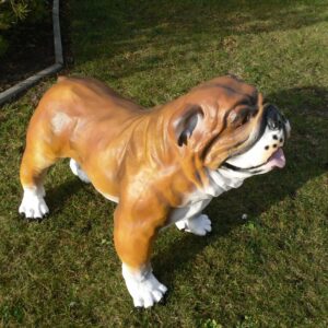Englische Bulldogge Dekofigur für den Garten, 90 cm lang 2
