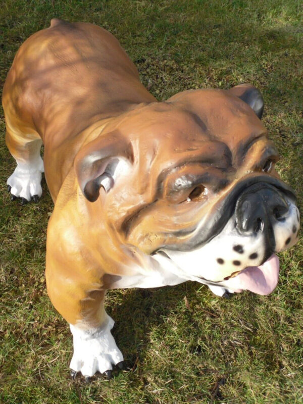 Englische Bulldogge Dekofigur für den Garten, 90 cm lang 8