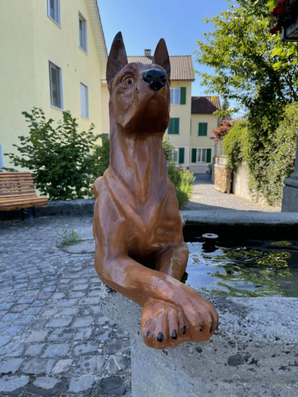 Deutsche Dogge, Figur für die Gartendeko, liegend, 85 cm lang 6