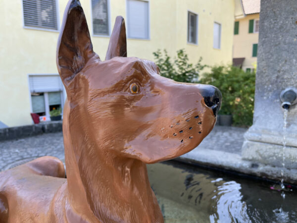 Deutsche Dogge, Figur für die Gartendeko, liegend, 85 cm lang 7