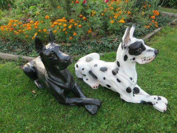 Deutsche Dogge, Figur für die Gartendeko, liegend, 85 cm lang 10