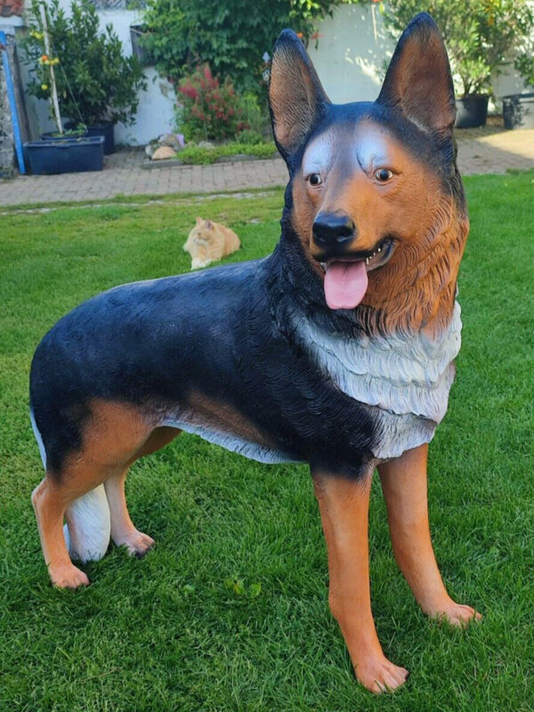 Stehender deutscher Schäferhund für den Garten, 110 cm lang 2