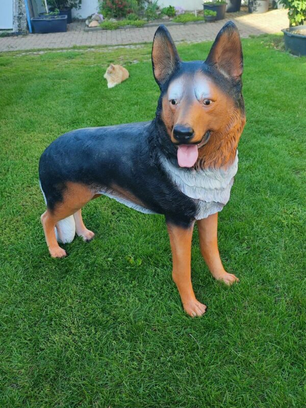 Stehender deutscher Schäferhund für den Garten, 110 cm lang 6