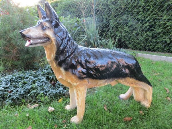 Deutscher Schäferhund Dekofigur für Garten, stehend, 93 cm lang 7