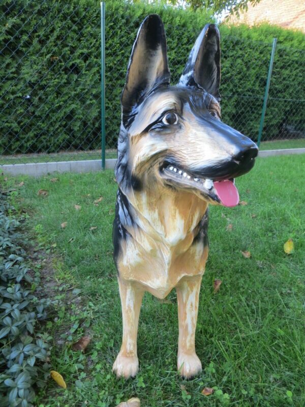 Deutscher Schäferhund Dekofigur für Garten, stehend, 93 cm lang 5