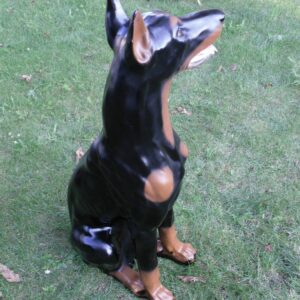 Hundefigur Deko Dobermann, sitzend, 95 cm hoch 2