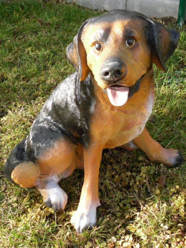 Mischlingshund für die Gartendeko, sitzend, 30 cm hoch 2