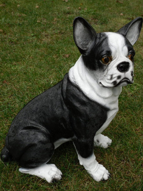 Boston Terrier sitzend für die Deko im Garten, 43 cm hoch 2