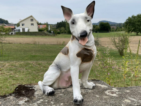 Bullterrier Deko für draussen und drinnen, sitzend, 50 cm hoch 2