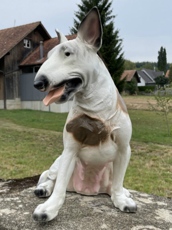 Bullterrier Deko für draussen und drinnen, sitzend, 50 cm hoch 3