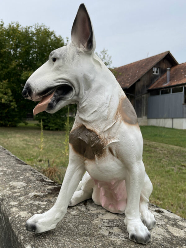 Bullterrier Deko für draussen und drinnen, sitzend, 50 cm hoch 4