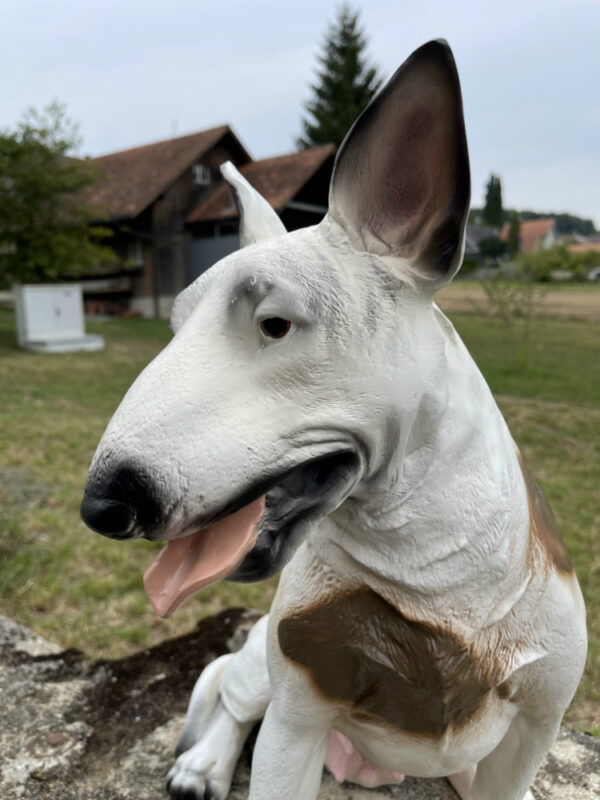 Bullterrier Deko für draussen und drinnen, sitzend, 50 cm hoch 7