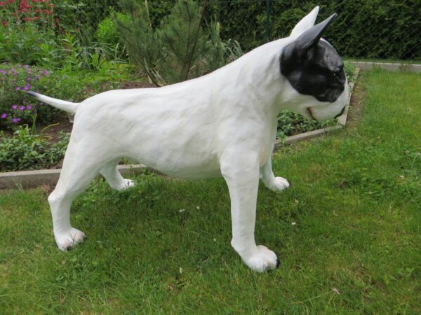 Bullterrier Dekofigur für Garten, lebensgross, 70 cm hoch 2