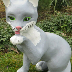 Katzenfigur Deko, Pfote leckend, verschiedene Farben, H:50 cm 4