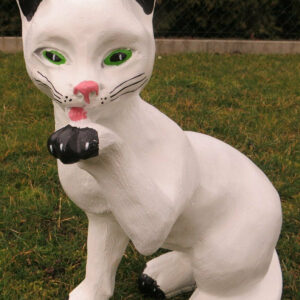 Katzenfigur Deko, Pfote leckend, verschiedene Farben, H:50 cm 6