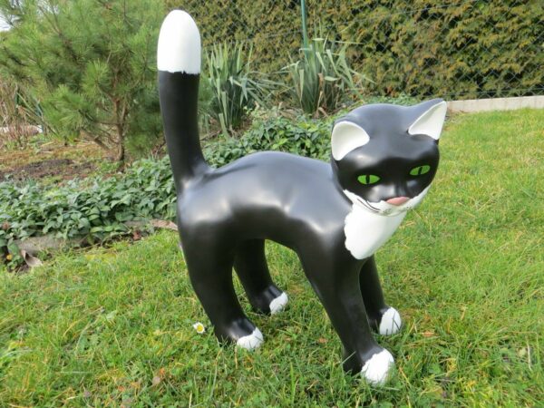 Katze Gartendekofigur, stehend, 45 cm hoch