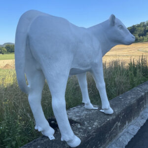 Dekokalb weiss grundiert zum selber bemalen, 100 cm hoch 5