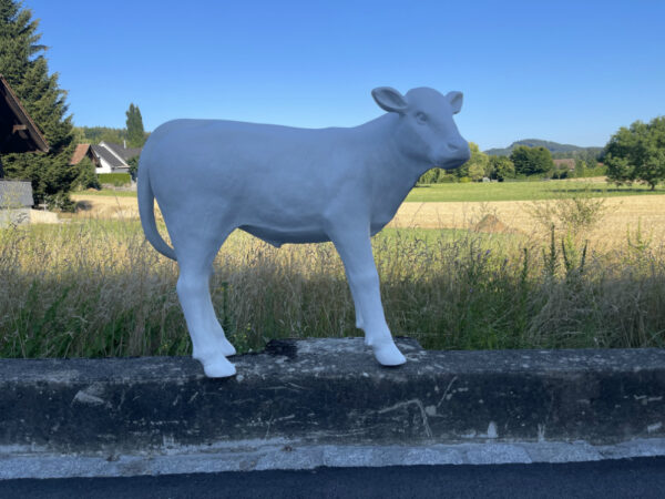 Dekokalb weiss grundiert zum selber bemalen, 100 cm hoch 4