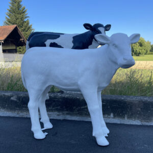 Dekokalb weiss grundiert zum selber bemalen, 100 cm hoch 3