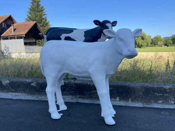 Dekokalb weiss grundiert zum selber bemalen, 100 cm hoch 3