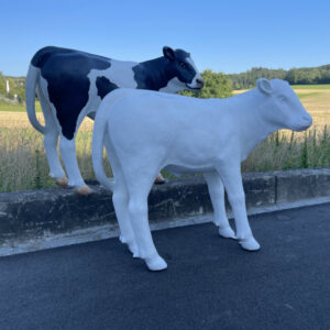 Dekokalb weiss grundiert zum selber bemalen, 100 cm hoch 2