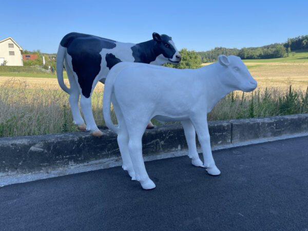 Dekokalb weiss grundiert zum selber bemalen, 100 cm hoch 5