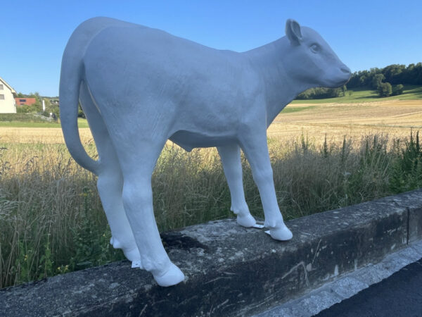 Dekokalb weiss grundiert zum selber bemalen, 100 cm hoch 6