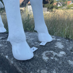 Dekokalb weiss grundiert zum selber bemalen, 100 cm hoch 7