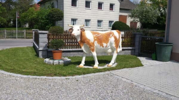 Kuh Dekofigur lebensgross, 170cm hoch, Simmentaler Fleckvieh 2