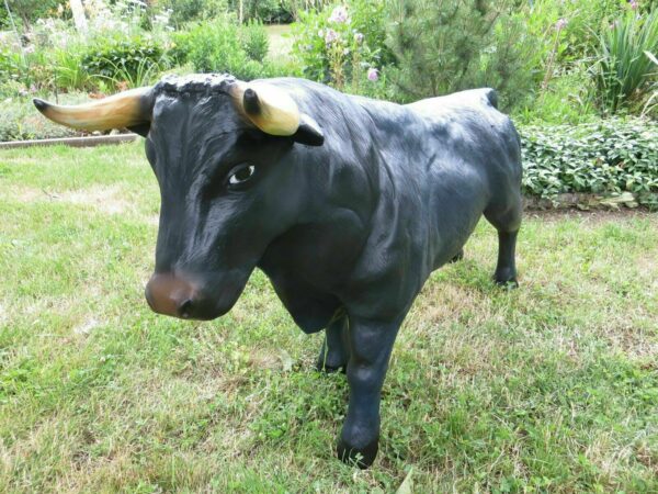 Dekofigur Stier für draussen im Garten, schwarz, 65 cm hoch 2