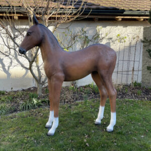 Pferd Dekofigur lebensgrosses Araber-Fohlen, 140cm hoch, braun 9