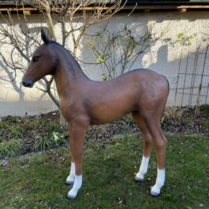 Pferd Dekofigur lebensgrosses Araber-Fohlen, 140 cm hoch, braun