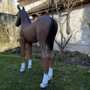 Pferd Dekofigur lebensgrosses Araber-Fohlen, 140cm hoch, braun 7