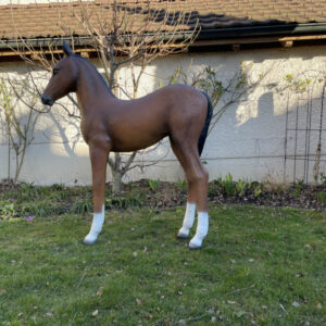 Pferd Dekofigur lebensgrosses Araber-Fohlen, 140cm hoch, braun 2