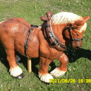Dekofigur Pferd, Kaltblüter, 75 cm hoch 2