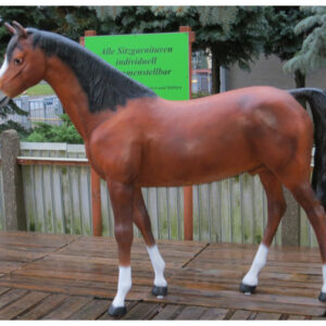 Pferd Dekofigur lebensgross, 190 cm hoch, braun 3