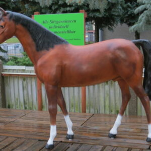 Pferd Dekofigur lebensgross, 190 cm hoch, braun 2