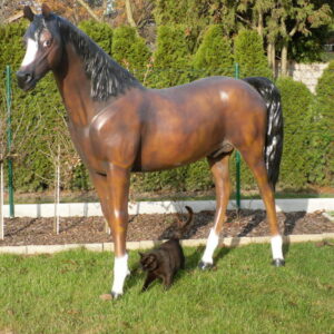 Pferd Dekofigur lebensgross, 190 cm hoch, braun 5