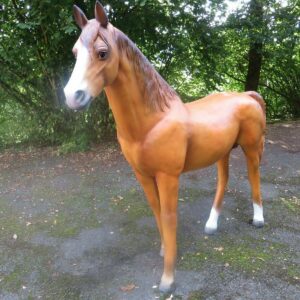 Pferd Dekofigur lebensgross, 190 cm hoch, braun 6