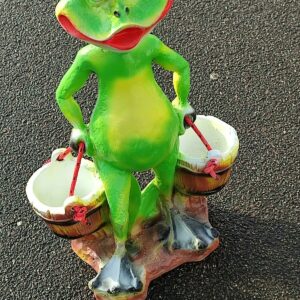 Frosch Gartendekofigur mit 2 Eimern, 50 cm hoch 1