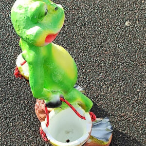 Froschfigur mit 2 Eimern für Gartendeko, 50 cm hoch 5