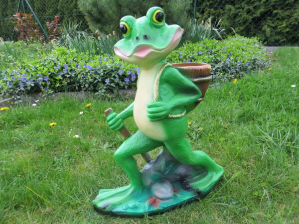 Frosch mit Rückenkorb, den man bepflanzen kann, 50 cm hoch 2